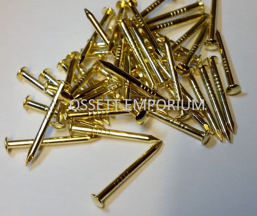 20mm 1 80mm Escutcheon Pins Brass Plated